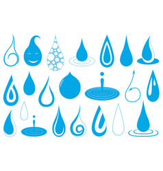 Set Of Different Water Drops