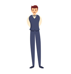 Staff Butler Icon Cartoon Style