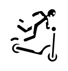 Fall Scooter Accident Glyph Icon