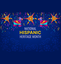 Hispanic Heritage Month Banner With Holiday Pinata