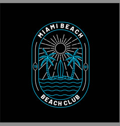 Miami Beach Club Simple Vintage Fashion