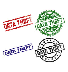 Scratched Textured Data Theft Stamp Seals