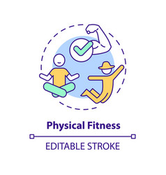 Physical Fitness Multi Color Concept Icon