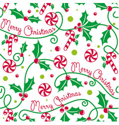 Seamless Pattern Of Christmas With Candy Cane