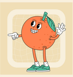 Vintage Groovy Orange Character