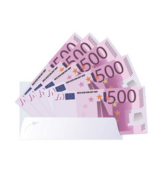 Euro Bills 500 Envelope Full Cash Money