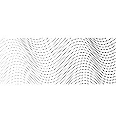 Halftone Monochrome Background With Flowing Dots