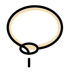 Lasso Circle Icon Flat