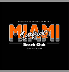 Miami Surfrider Beach Club Simple Vintage Fashion