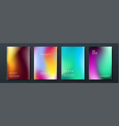 Set Of Blurred Backgrounds With Modern Abstract