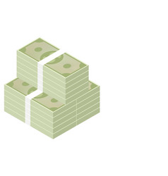 Three-dimensional Of A Stack Of Bills Isometric