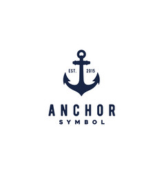 Anchor Rustic Vintage Retro Ship Boat Label Logo