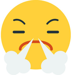 Angry Face Emoji In Minimal Style