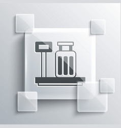 Grey Scale With Suitcase Icon Isolated