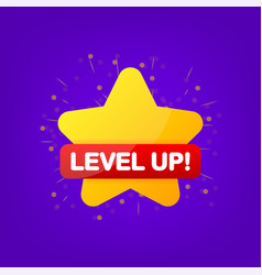 Level Up Game Flat Business Concept