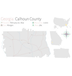 Map Calhoun County In Georgia