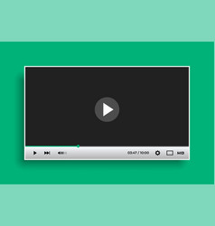 Multimedia Video Player Interface Mockup Template