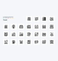 25 Travel Line Icon Pack