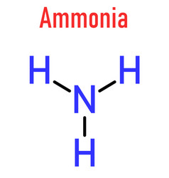 Ammonia Nh3 Molecule Skeletal Formula