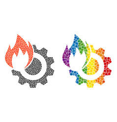 Dot Hot Gear Composition Icon Spectrum Round