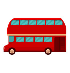 English Bus Icon Cartoon British Red