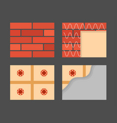 Four Stages Of Brick Wall Insulation Image