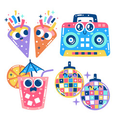 Glitzy Night Party Stickers