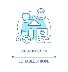 Student Health Turquoise Concept Icon