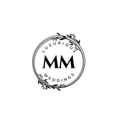 Mm Initials Letter Wedding Monogram Logos