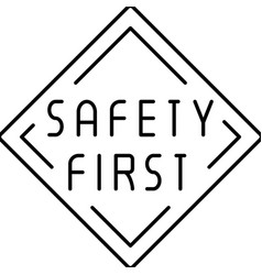 Safety Road Sign Line Icon