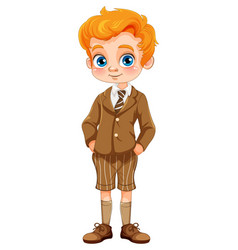 Boy In Student Uniform Cartoon