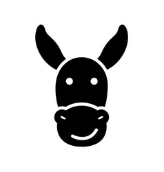 Donkey Glyph Icon Farm Animal