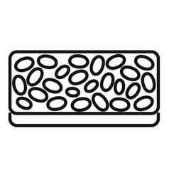 Grain Snack Bar Icon Outline Food Granola