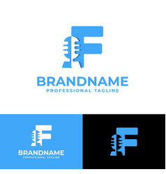 Letter F Microphone Logo Suitable For Business