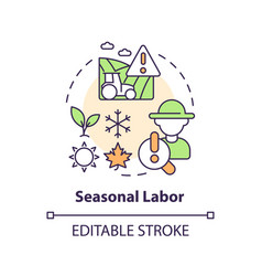 Seasonal Labor Multi Color Concept Icon