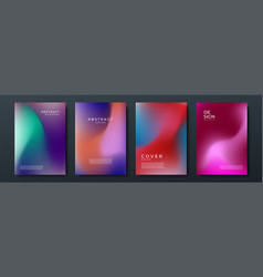 Set Of Blurred Backgrounds With Modern Abstract