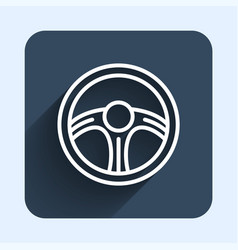 White Line Racing Steering Wheel Icon Isolated