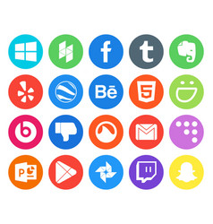 20 Social Media Icon Pack Including Powerpoint