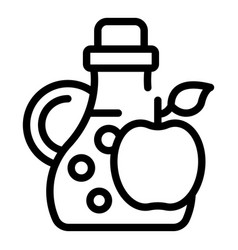 Cider Glass Bottle Icon Outline Natural