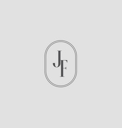 Initial Jf Wedding Monogram Logo Design