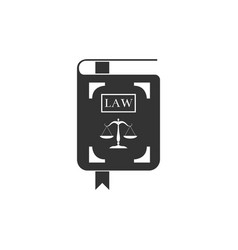 Law Book Statute Book With Scales Justice Icon