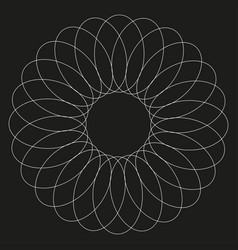 Modern Circle Petals Line Abstract Geometric