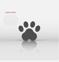 Paw Print Icon In Flat Style Dog Or Cat Pawprint