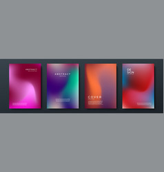 Set Of Blurred Backgrounds With Modern Abstract