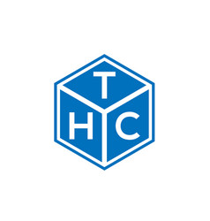 Thc Letter Logo Design On Black Background