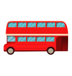 Uk Red Bus Icon Cartoon Traffic Transport