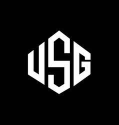 Usg Letter Logo Design With Polygon Shape