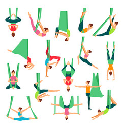 Aero Yoga Decorative Icons Set