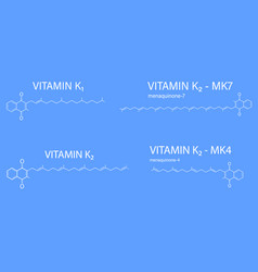 Chemical Structure Vitamin K1 And K2