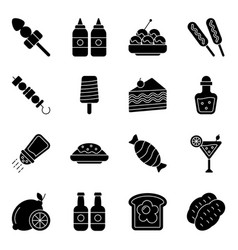 Pack Of Food And Eatable Solid Icons